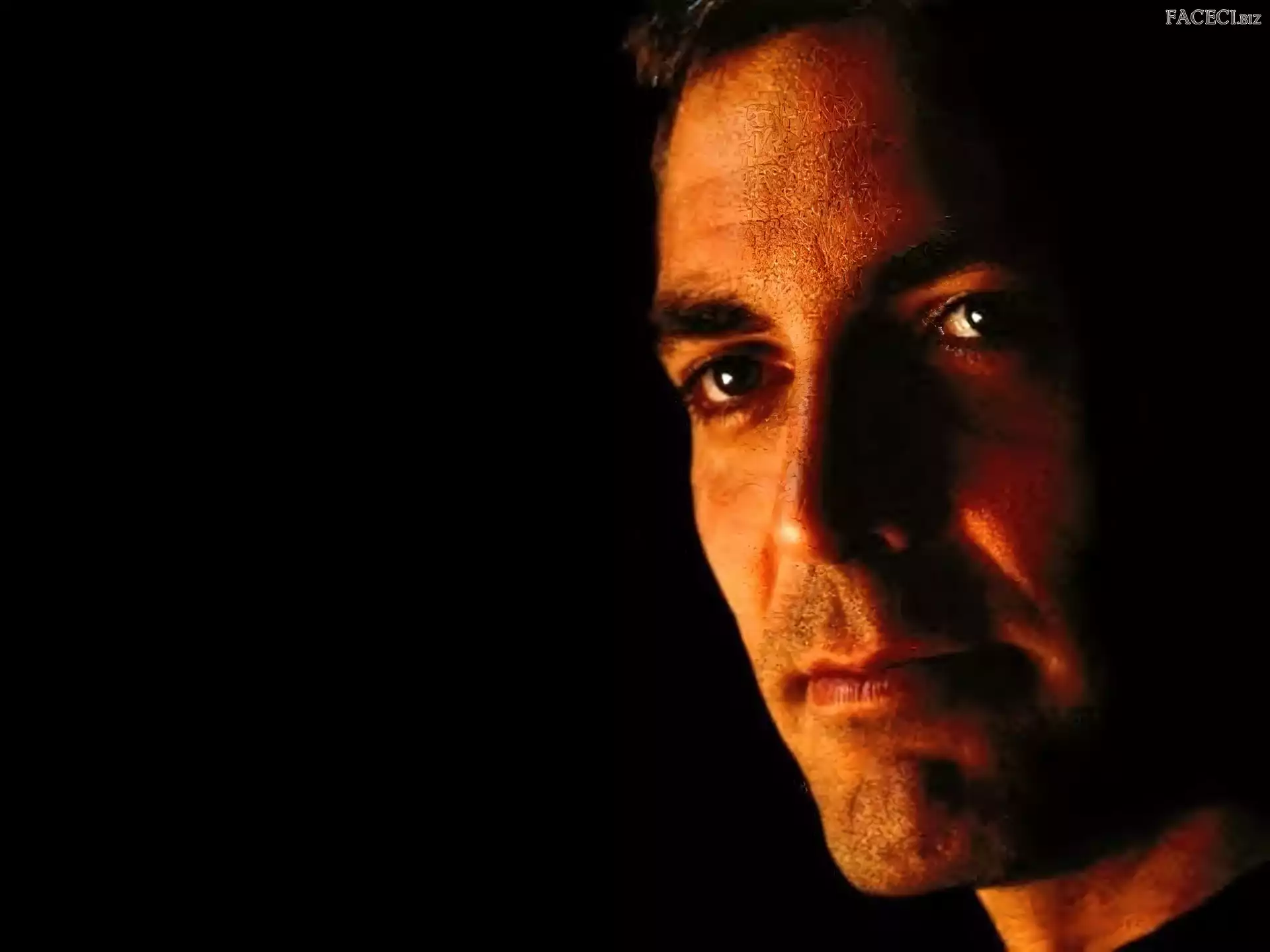 oczy, George Clooney, twarz